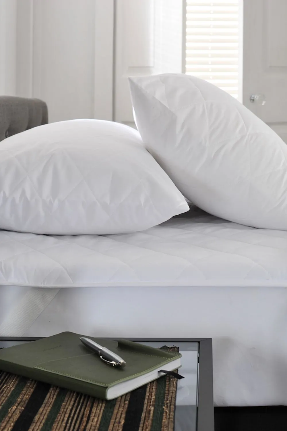 The Lyndon Company Quick Dry Quilted Mattress Protector | Deyongs 1846 in White