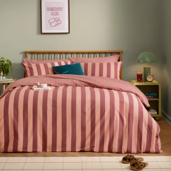 Furn. The Ultimate Stripe Polycotton Duvet Cover & Pillowcase Set 2