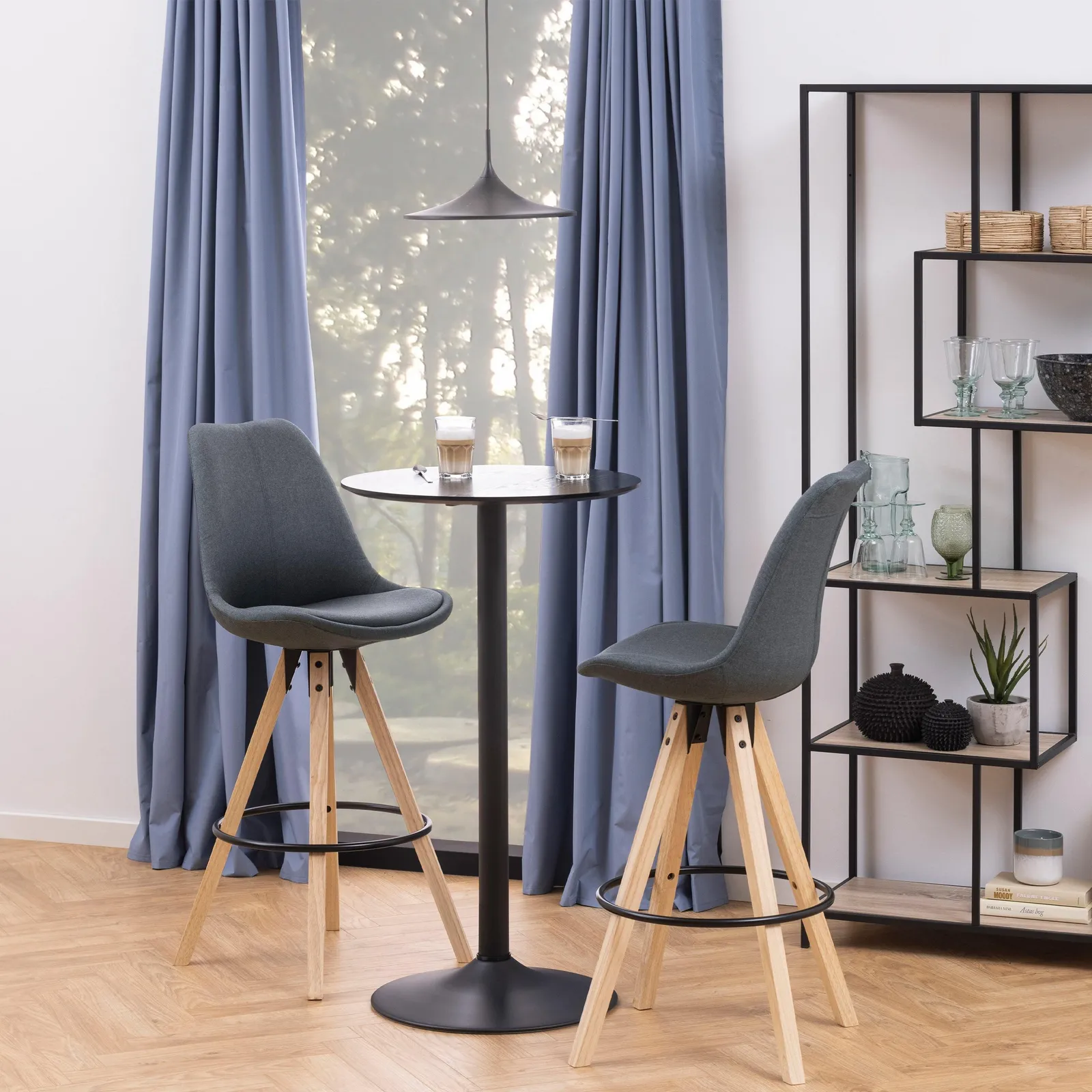 Furniture To Go Ibiza Tall Round Bar Table in Black 5