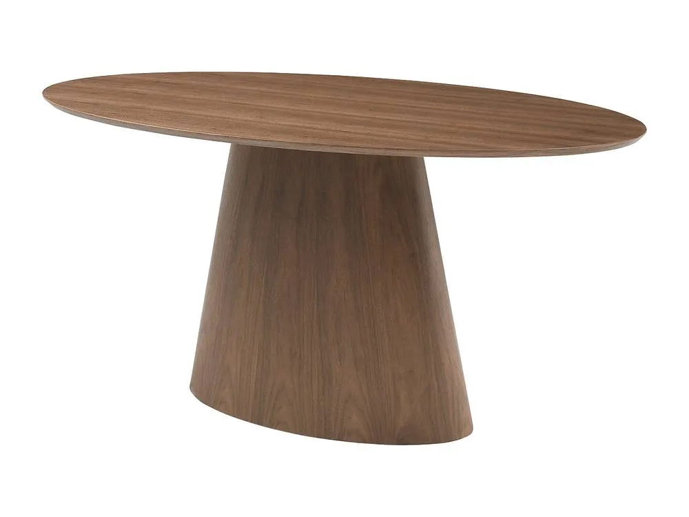 Vente-unique 6 - Seater Dining Table With Walnut Veneer - Dark Natural - ANTELADA 5
