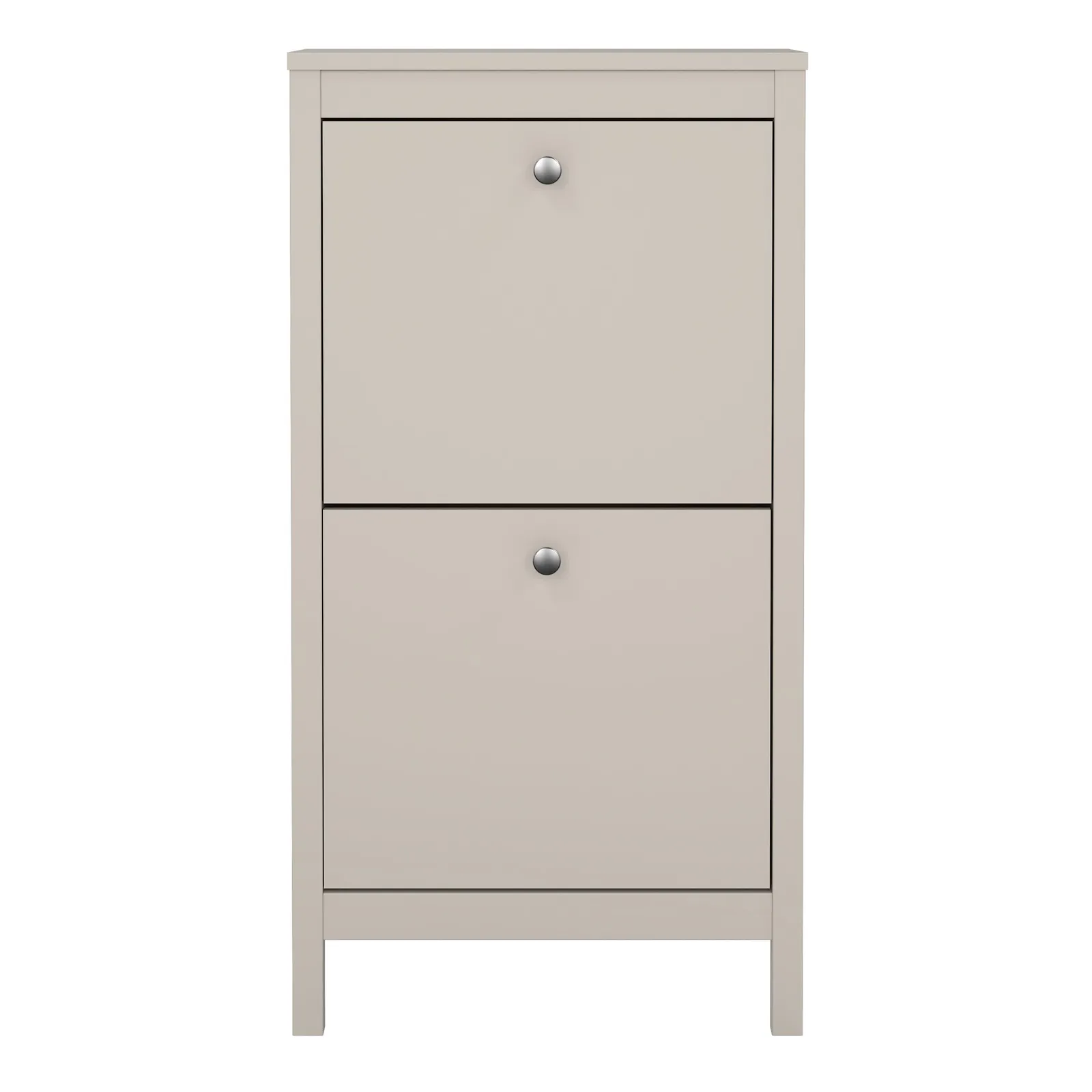 Furniture To Go Madrid Shoe Cabinet 2 Flip Down Doors in Cashmere in Beige 2