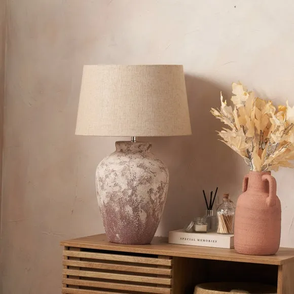 Pacific Lifestyle Vanda Clay Stone Textured Ceramic Table Lamp 3