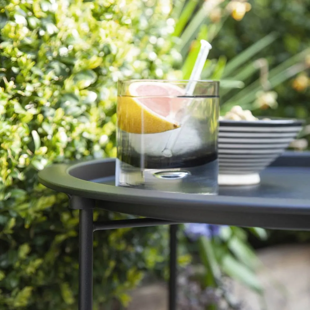 Nöa and Nani Outdoor Bistro Garden Tray Table in Solid Black 3