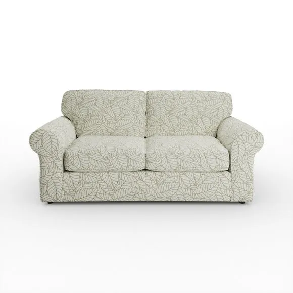 Flori Woven Leaf Fabric 2 Seater Sofa Bed 6