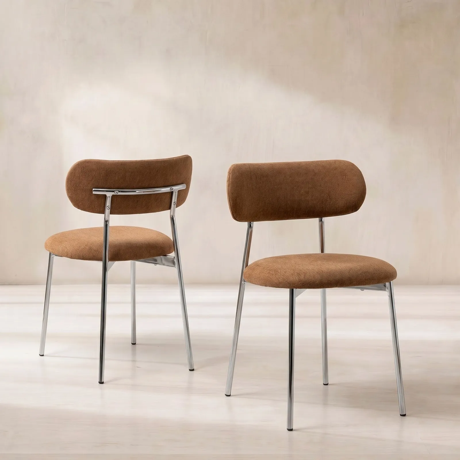 Tansley Dining Chair, Brown Fabric | Barker & Stonehouse