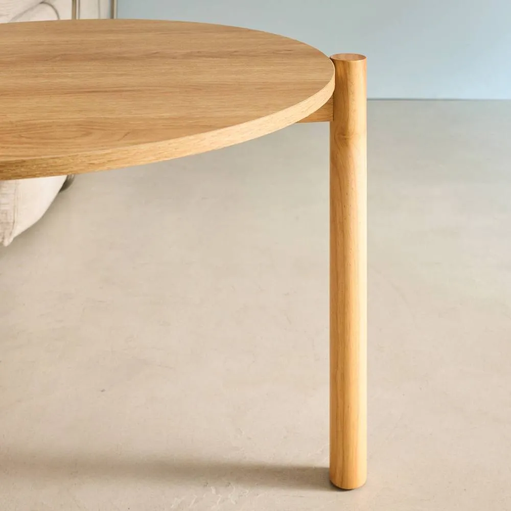 sweeek Round nesting coffee tables wood effect in Beige 6