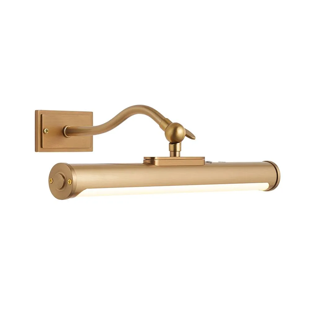 Netlighting Maris Rechargeable Picture Light Warm Brass Frosted Pc in Gold