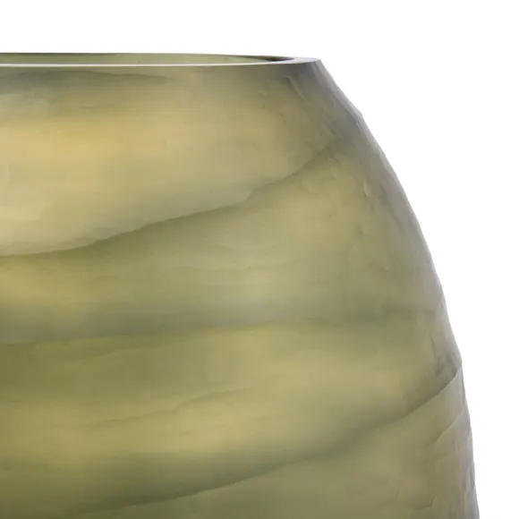 Cedar & Sage Sintra Hand Blown Carved Glass Vase 4