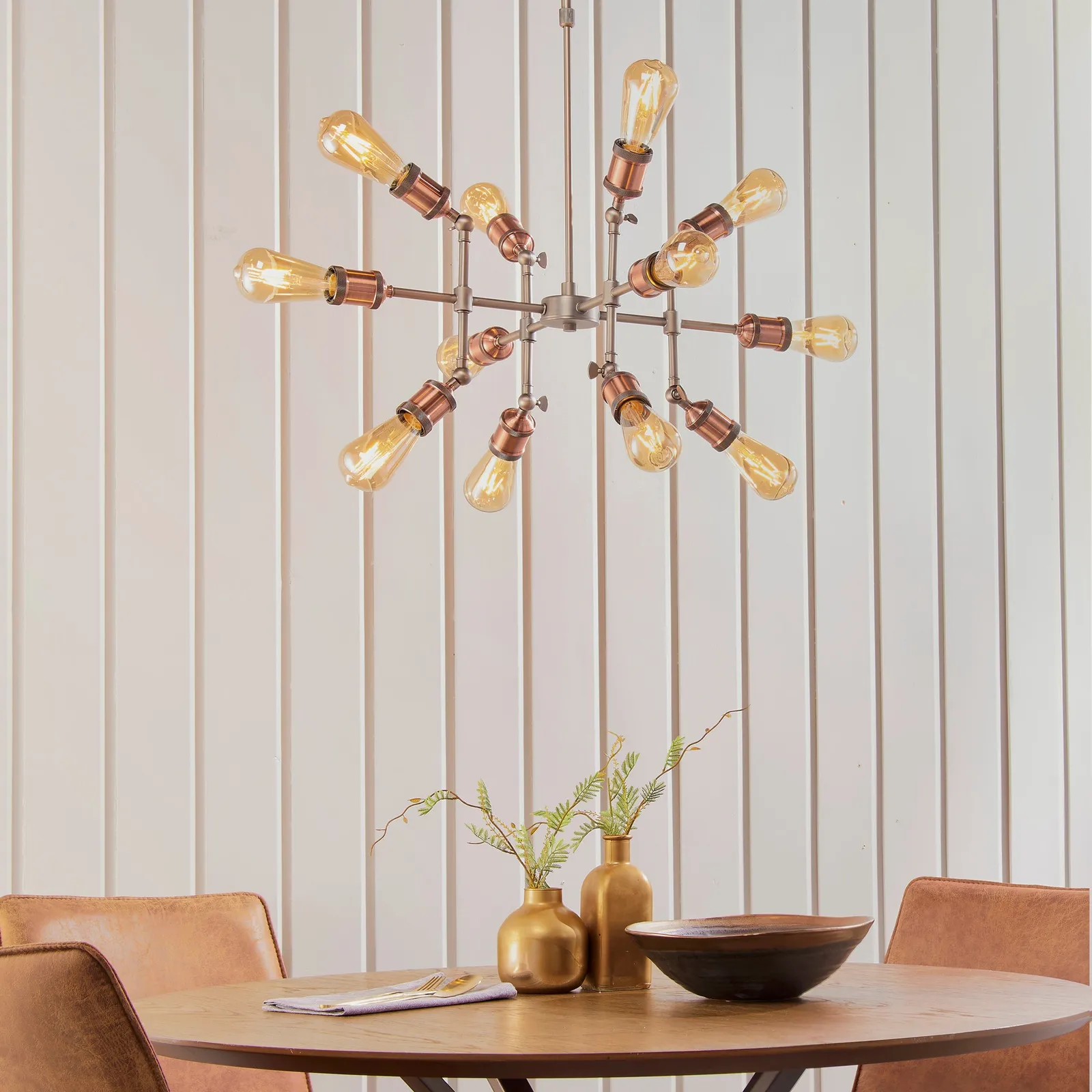 Vogue Eastville 12 Light Pendant Fitting Copper