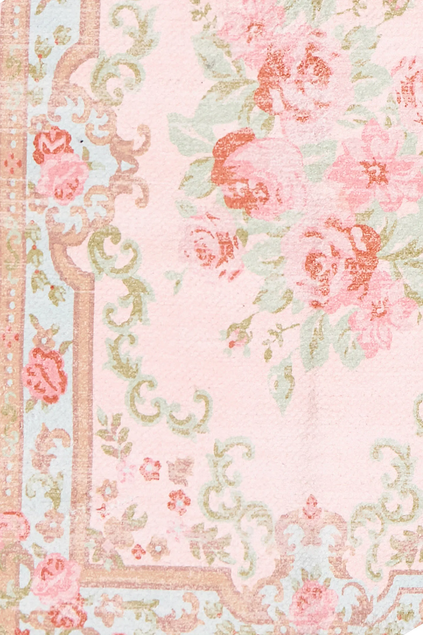 Pink Vintage Rug Bath Mat - Pink 3