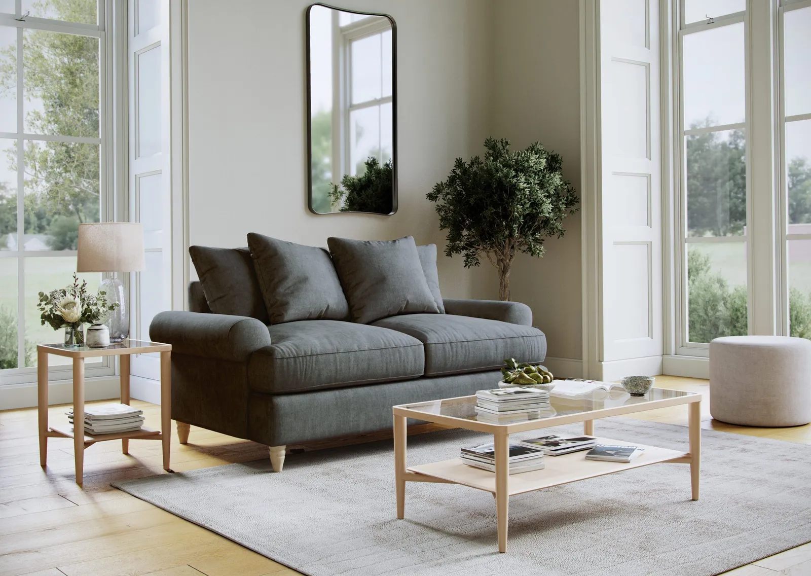 The Great Sofa Company Beatrice Sofa Bed Faro Slate in Grey 2