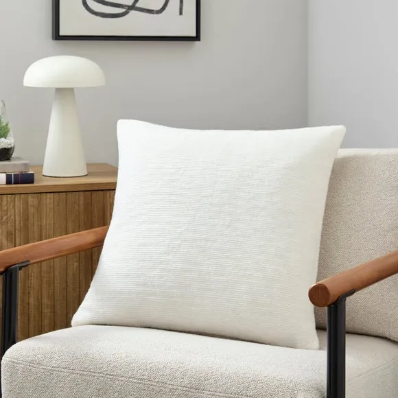 Flaxley Ribbed Square Cushion 1