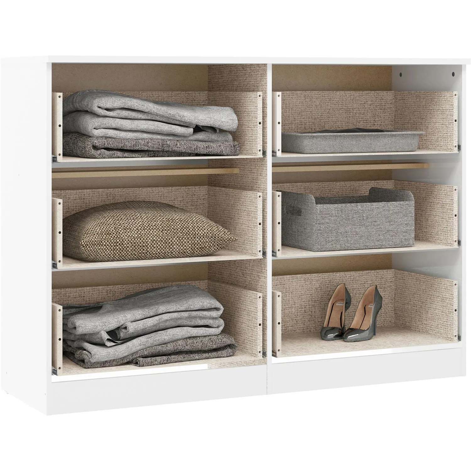 Seconique Denver 6 Drawer Chest in White 5