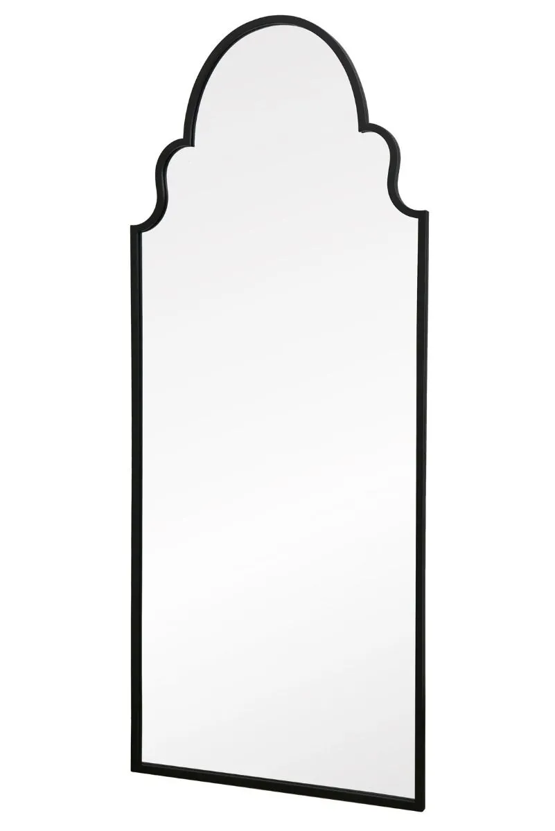MirrorOutlet Black Framed Arched Leaner/Wall Garden Mirror 79" x 33" (200x85CM) 4