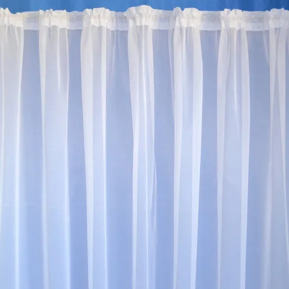 By the Metre Plain Leaded Net Curtain Fabric 2