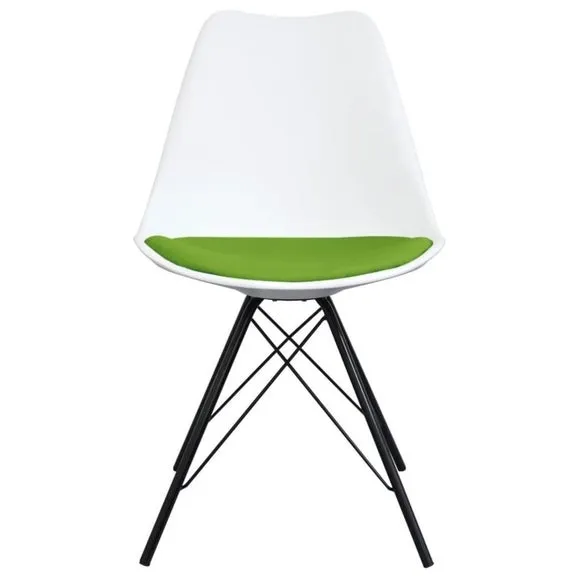 Fusion Living Soho White Plastic Dining Chair 3