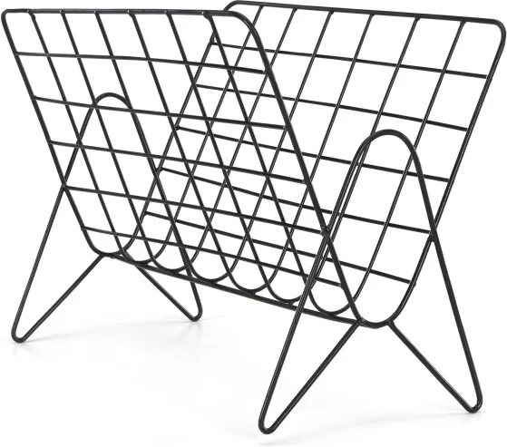 MADE Essentials Moss Wire Magazine Rack, Black