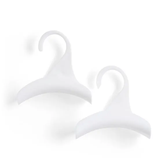 Pack of 2 White Plastic Bag Hangers 2