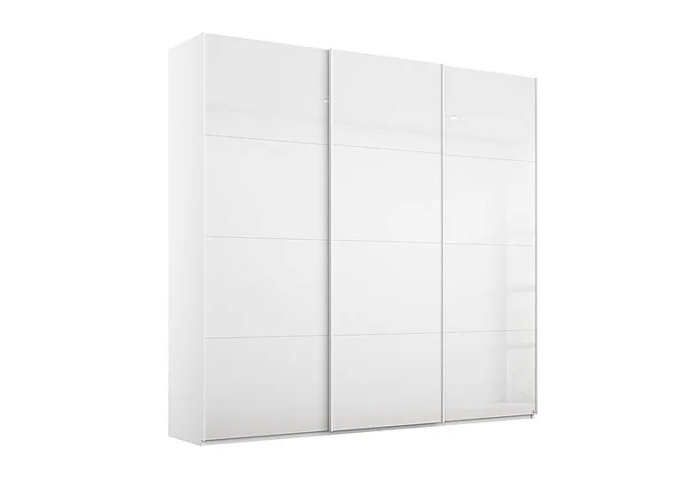 Formes Glass 3 Door Sliding Wardrobe - White/White Front
