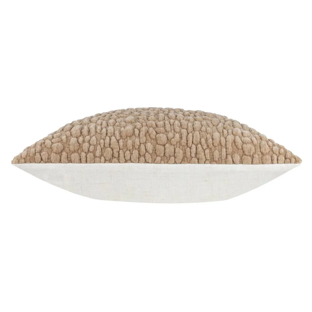 Yard Pebble Textured Chenille Cushion in Light Beige 4