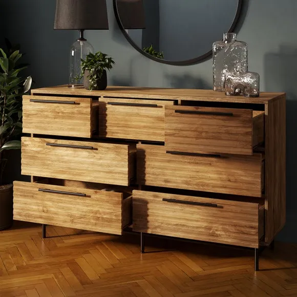 Bryant 7 Drawer Chest, Mango Wood Effect 2
