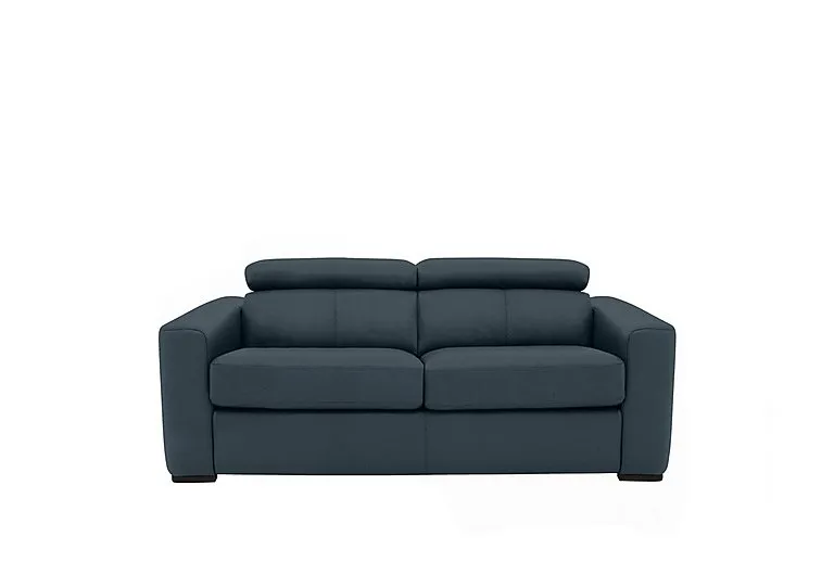 Infinity 2 Seater Leather Sofa - BV Ocean Blue