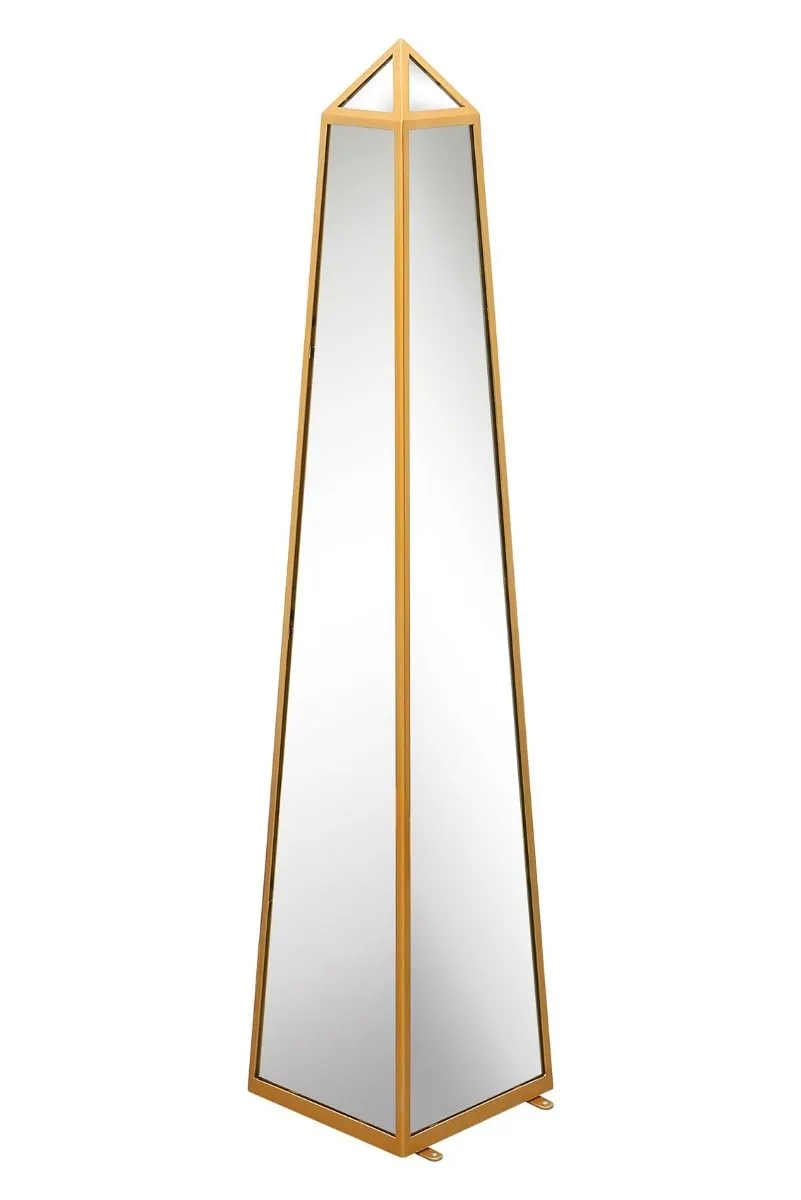 MirrorOutlet Gold Metal Edged Mirrored Garden Ornament (100CM X 20CM X 20CM) 3
