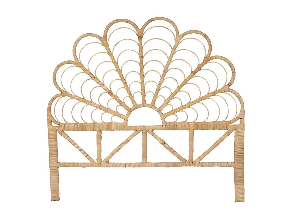 Vente-unique 140 Cm Headboard - Rattan - Natural - FLOSIA in Light Oak 4