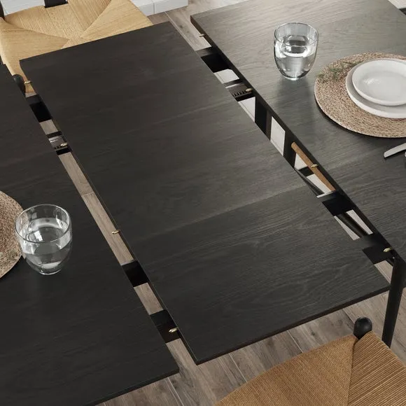 Hudson 2-4 Seater Square Extendable Dining Table, Oak 4