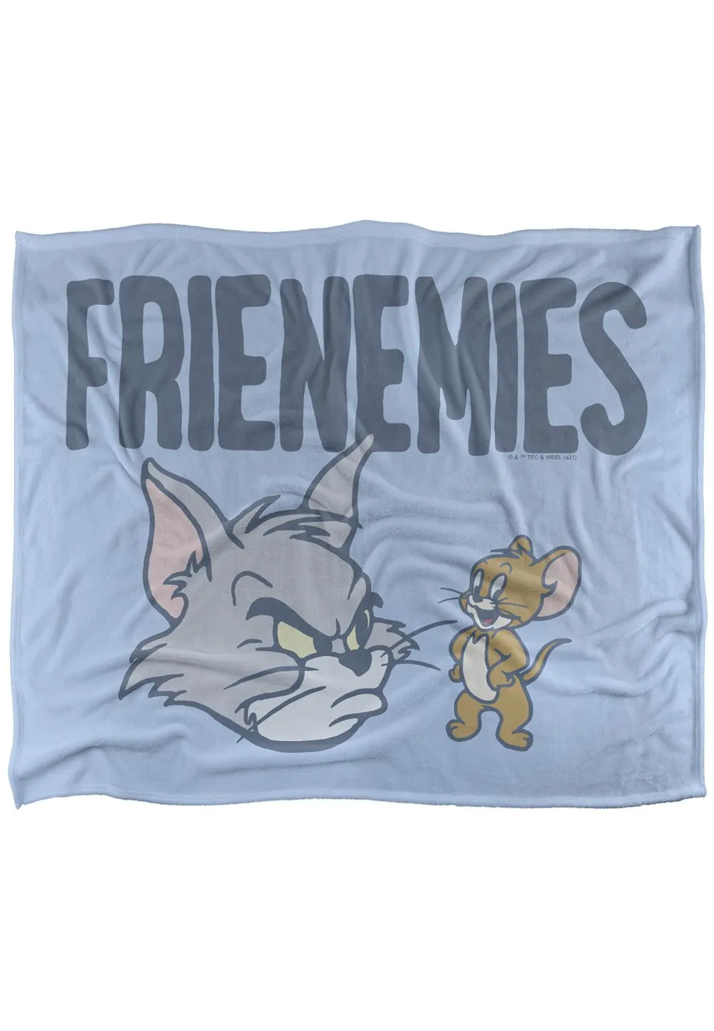 Tom & Jerry The F Is For Frenemies Silky Touch Super Soft Throw Blanket 152 X 127 cm in White