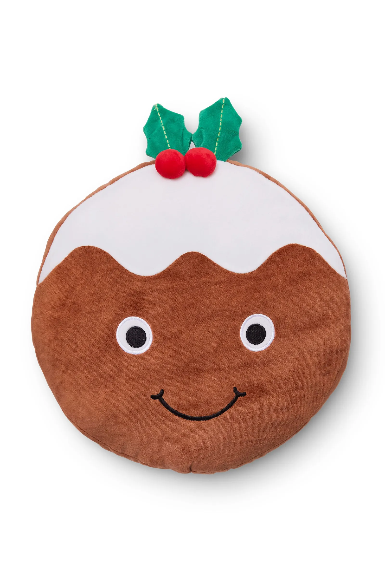 Catherine Lansfield 'Christmas Pudding' 3D Shaped Cushion in Brown 3