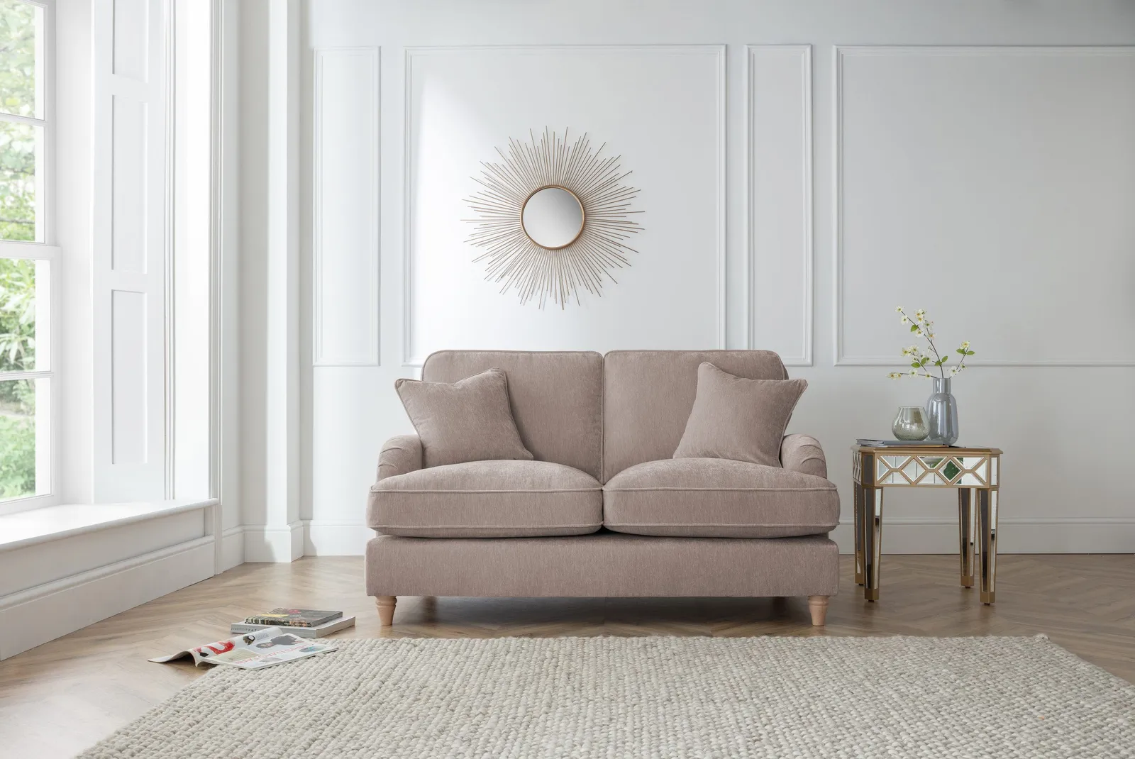 The Great Sofa Company Orla 2 Seater Sofa Manhattan Ice in Taupe 1