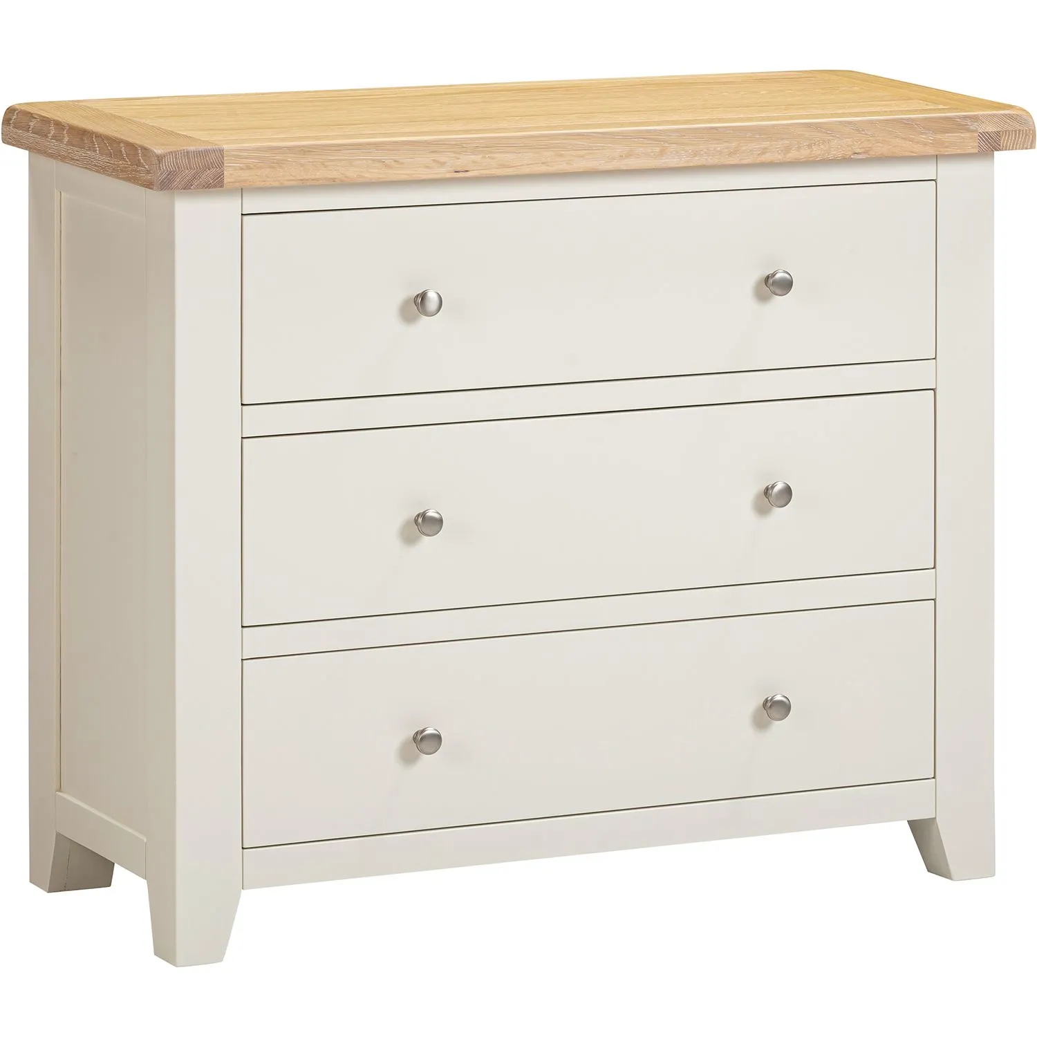 Seconique Windsor 3 Drawer Chest (Fully Assembled) in Ivory 2