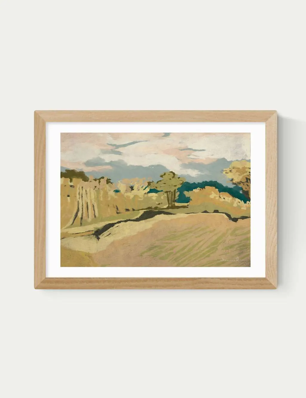 East End Prints Cornwall Light Framed Art Print Natural