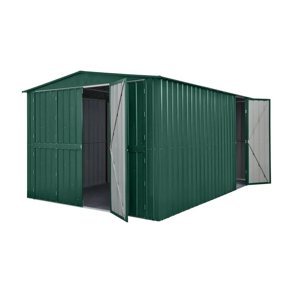 Mercia 10 x 15 Feet Globel Dual Door Workshop Garage - Steel/Metal - Green 3