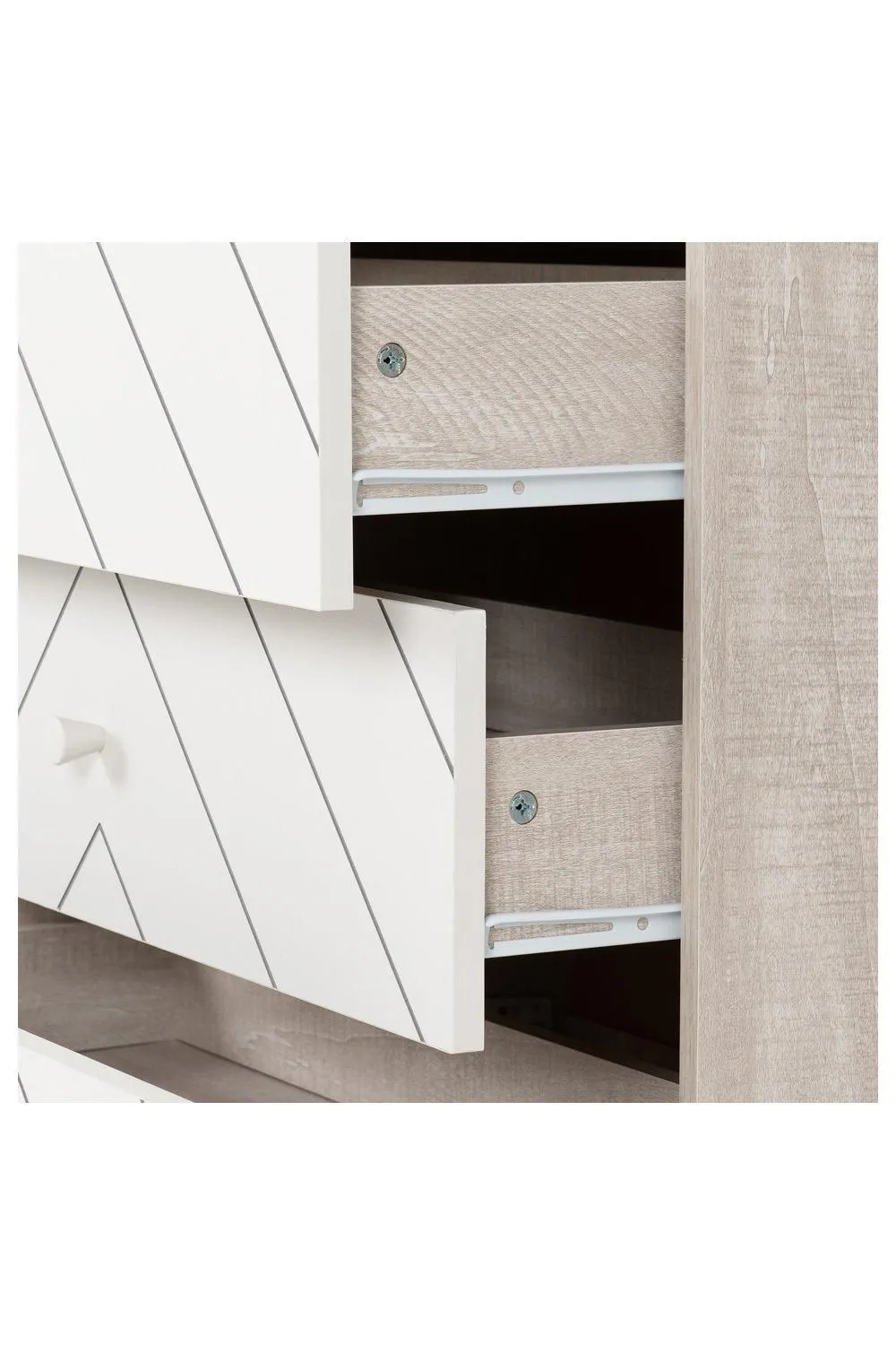 Seconique Dixie 3 Drawer Chest in White 5