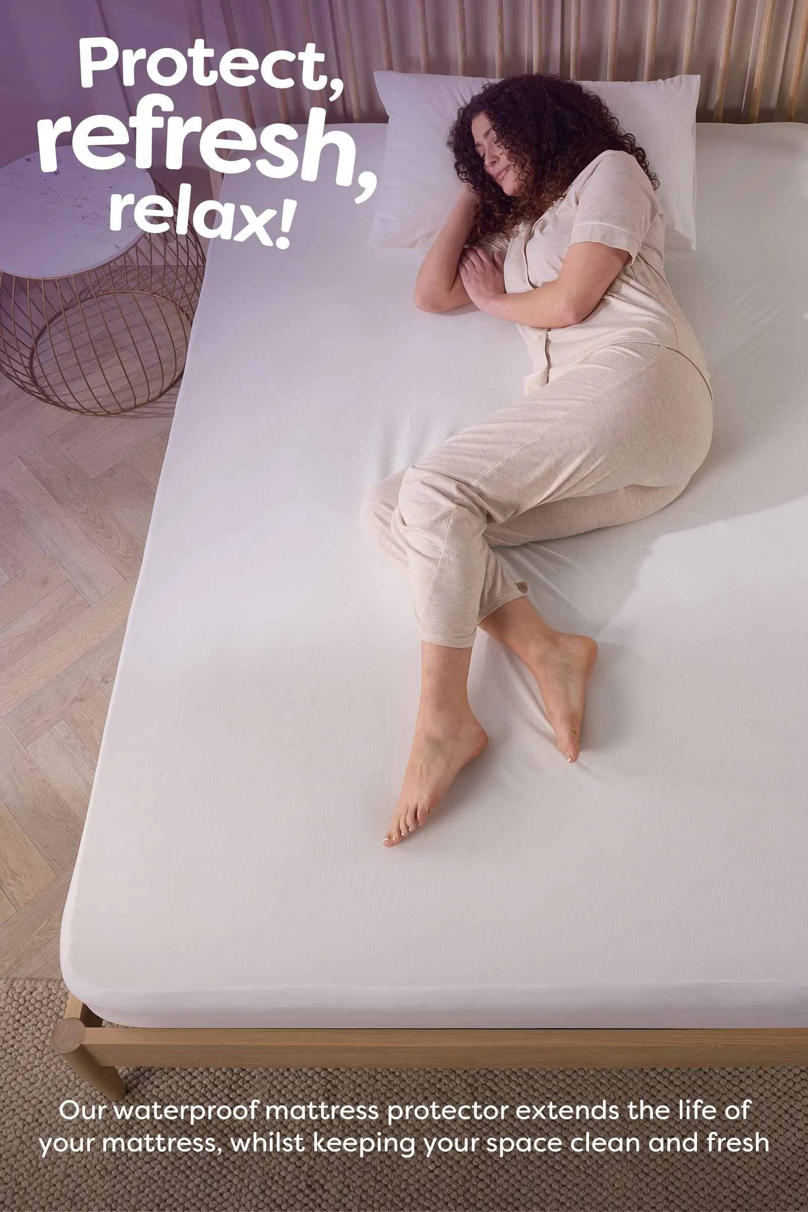 Slumberdown Waterproof Protect Mattress Protector in White 3