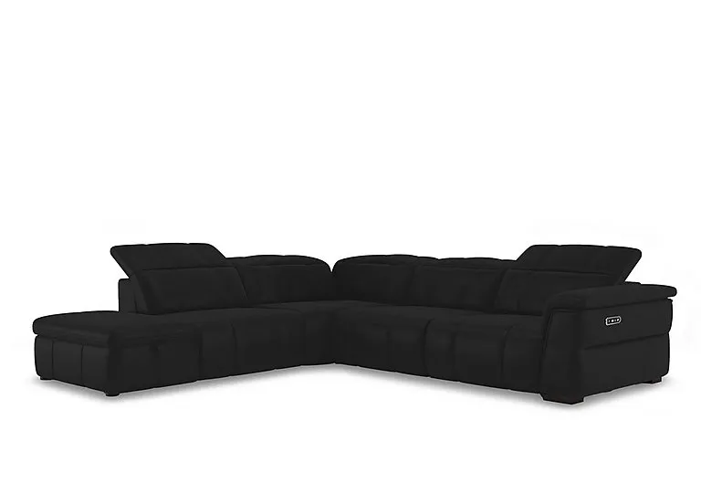 Inca NC Leather Power Recliner Left Hand Facing Corner Sofa with Power Headrests and Storage Chaise End - Sofas and Armchairs - In Time for Christmas