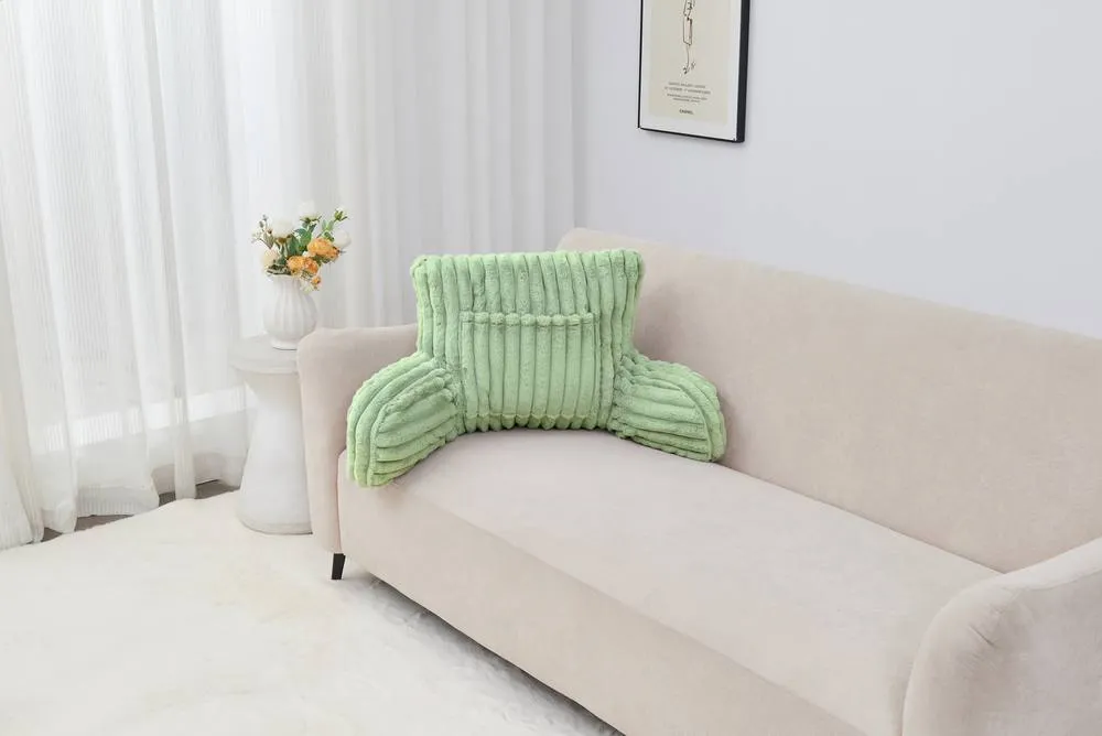 GAVENO CAVAILIA Super Comfy Ribbed Warm Cuddle Cushion in Light Green 5