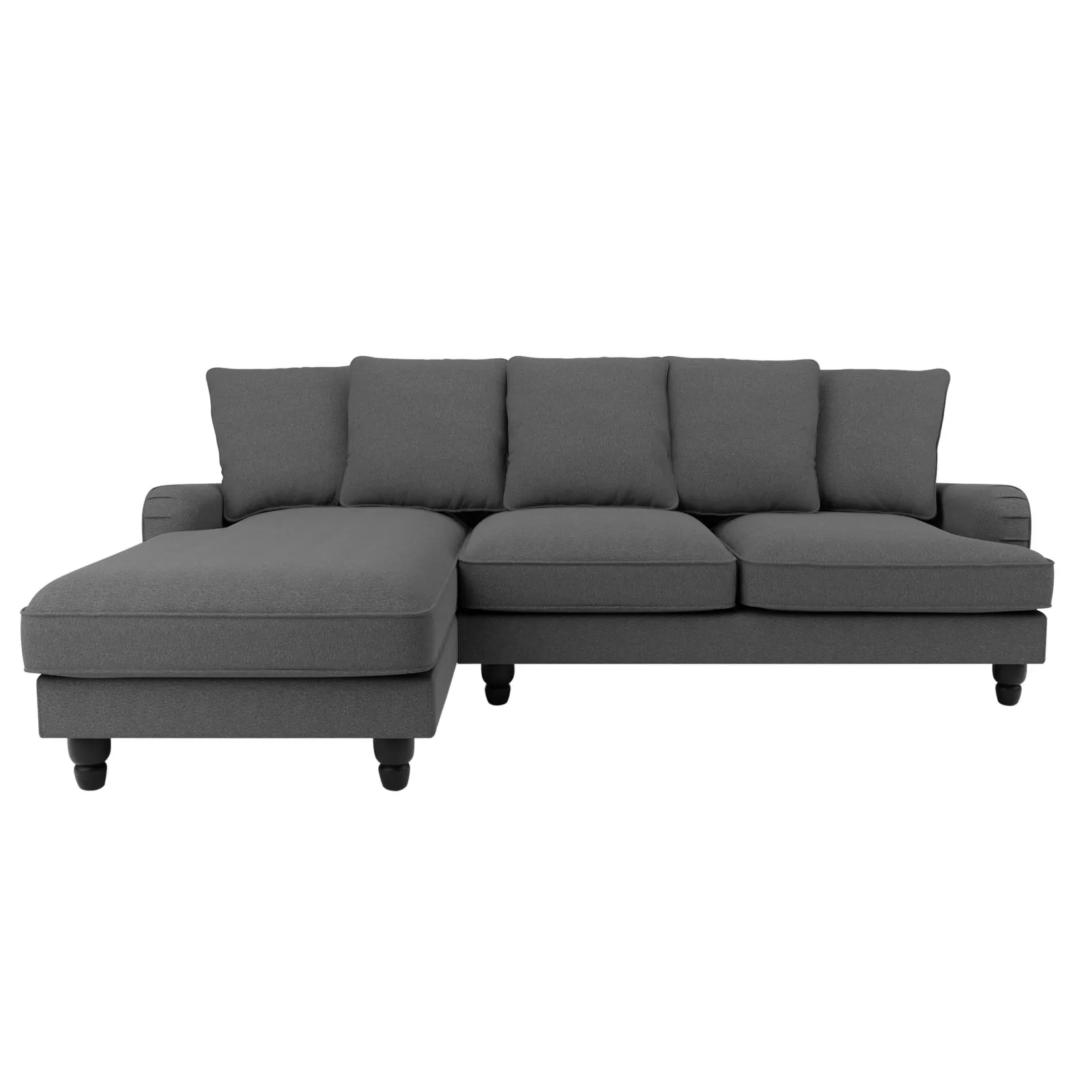 Beatrice Scatter Back Fabric Left Hand Corner Sofa Charcoal