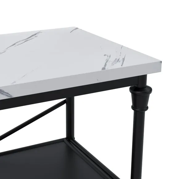 LPD Fairmont Marble Effect Console Table 5