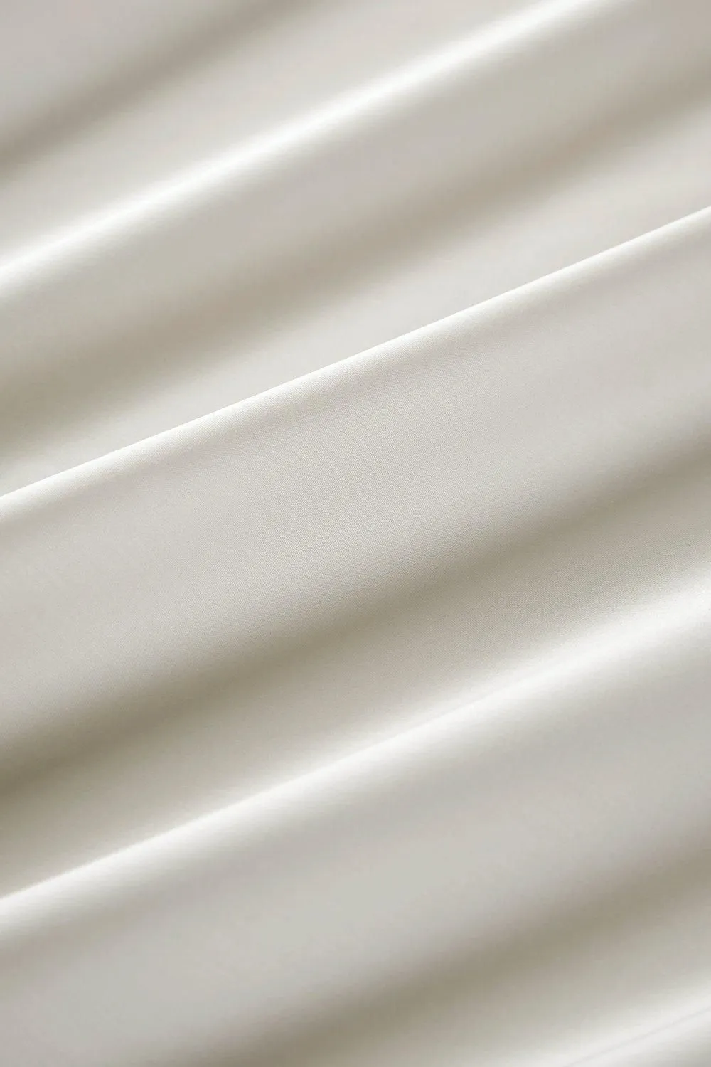 CHRISTY 400TC Luxury Cotton Sateen Plain Dye Bedding Flat Sheets in Ivory 2