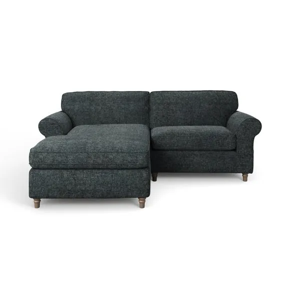 Flori Chunky Chenille Corner Chaise Sofa 6