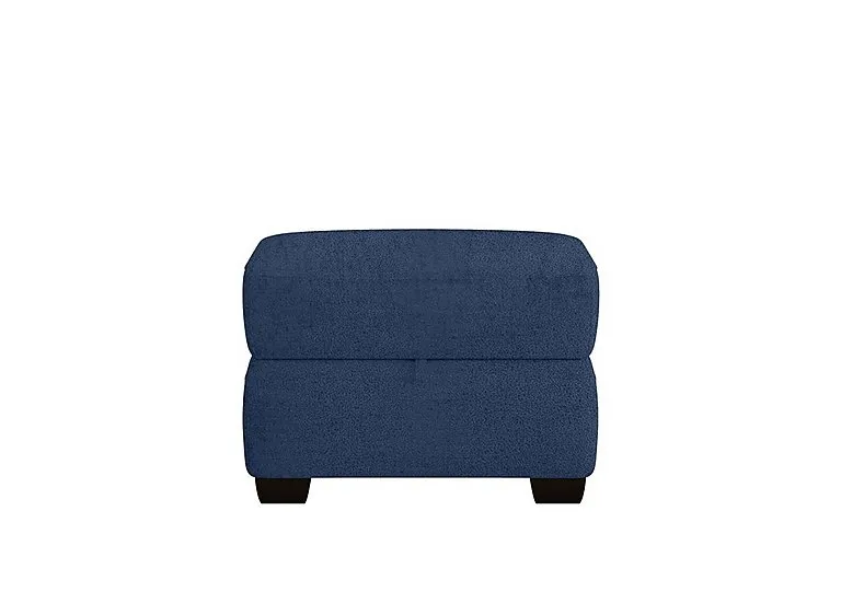 Hollywood Fabric Storage Footstool - Blue