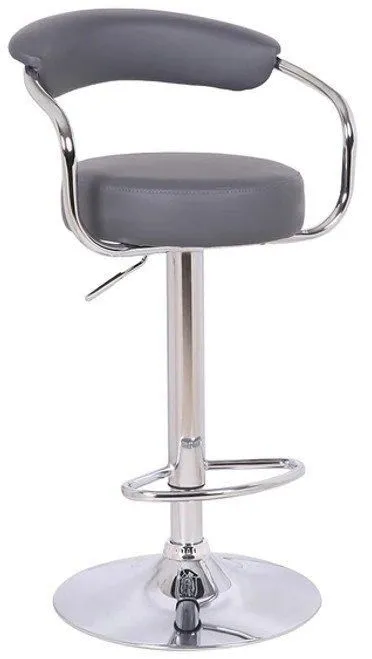 netfurniture Lazio Height Adjustable Bar Stool With Arms in Dark Grey