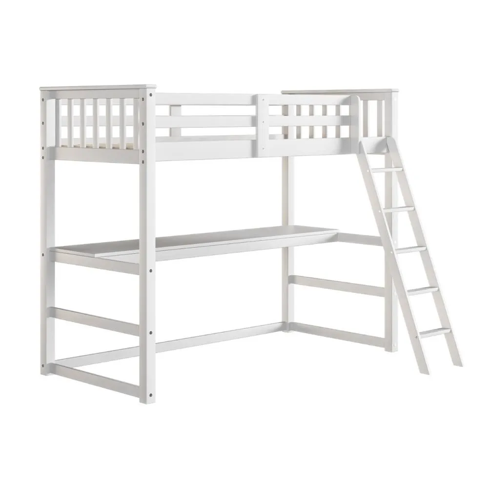 Flair Jules High Sleeper with Desk White 4