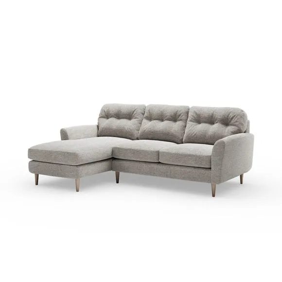 Sven Tonal Weave Large Corner Chaise Sofa 6