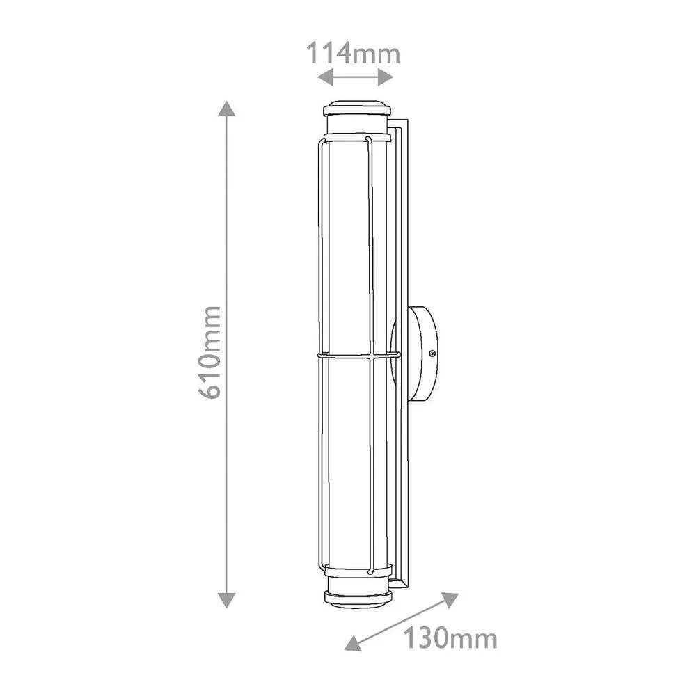 Netlighting Saylor Medium Integrated LED Wall Light Matte Black 3000K IP44 2