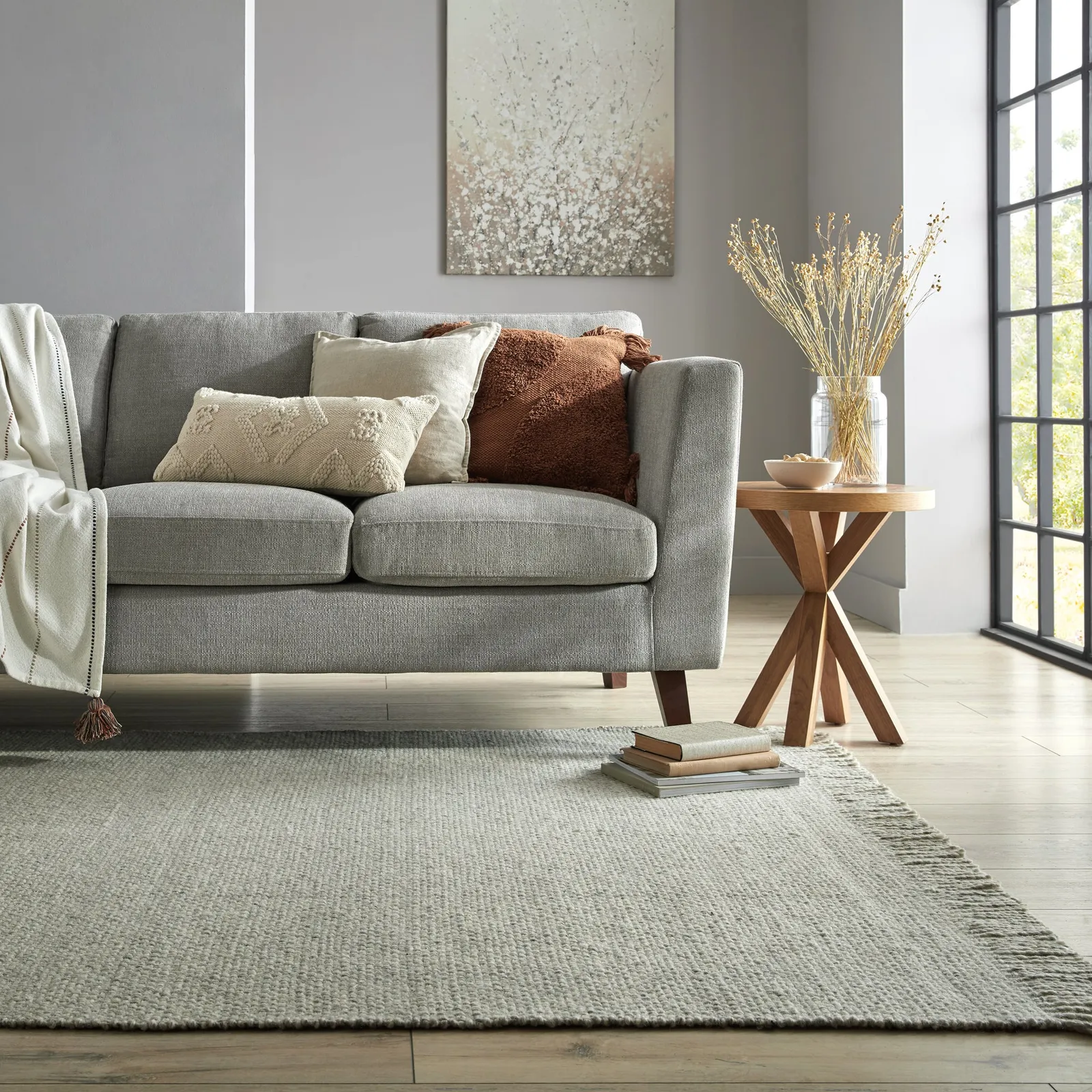 Marla Wool Rug Grey