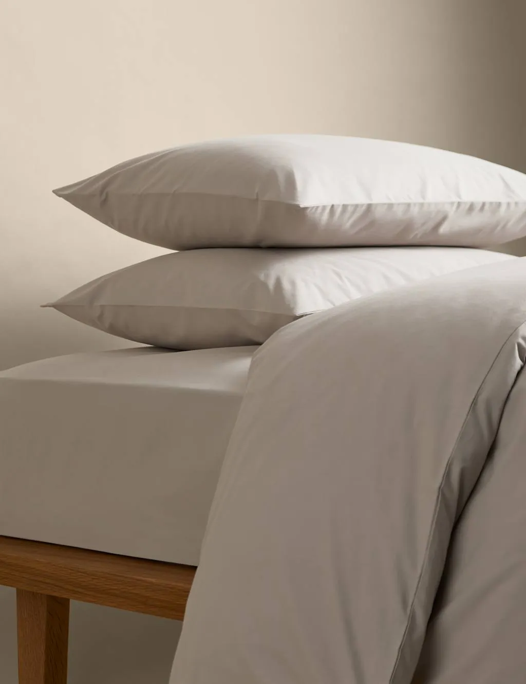 M&S Body Sensor™ Pure Cotton Bedding Set Silver Grey